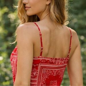 Elegant Red Women's Tank Top